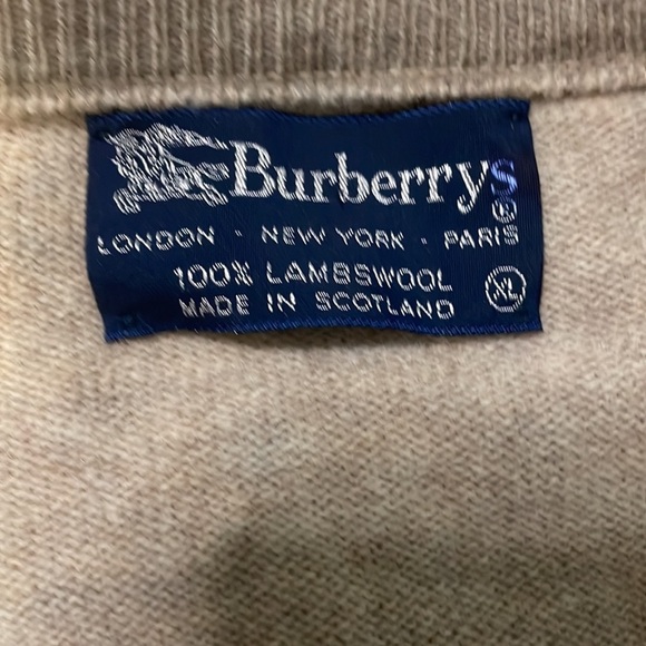 Burberry Tan Colored‎ 100% Lambswool Sweater - Picture 3 of 7